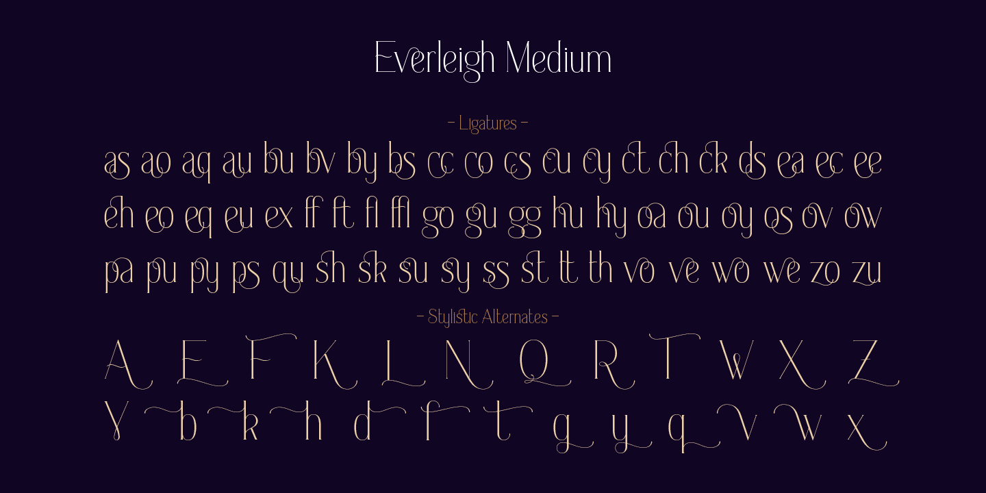 Example font Everleigh Duo #2